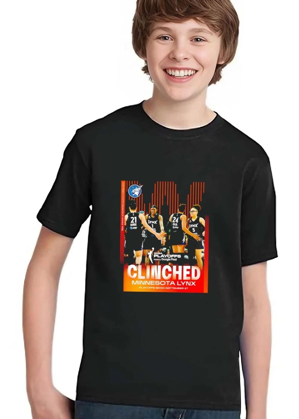 Minnesota Lynx WNBA Clinched Playoffs Begin September 27 Mcbride Collier 2026 Four Players Celebrating Photo shirt