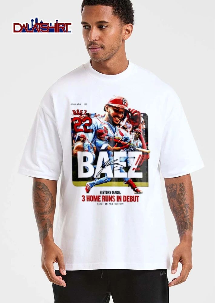St Louis Cardinals History Made 3 Home Runs In Debut First MLB Joshua Baez Player Photo Collage shirt