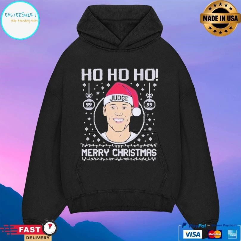 Ho Ho Ho Merry Christmas Aaron Judge Ugly Christmas 2025 T-shirts