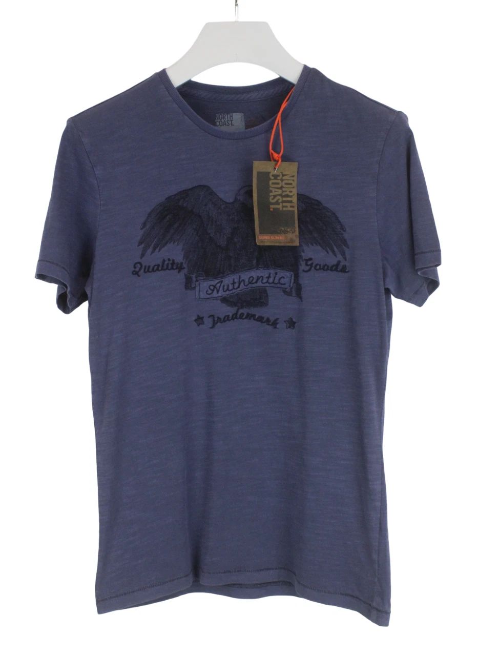 T-Shirt Super Slim Fit Pour Homme MEDIUM À Manches Courtes Col Ronde Bleu
