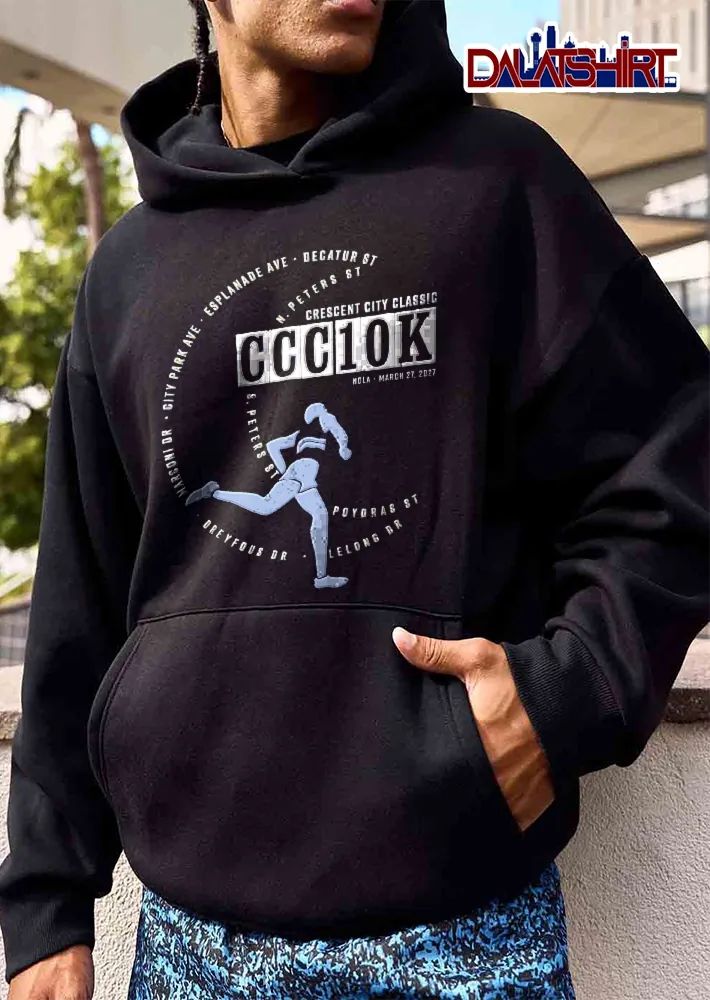 Crescent City Classic Ccc10k Nola March 27 2027 Runner Silhouette Circular Street Names shirt