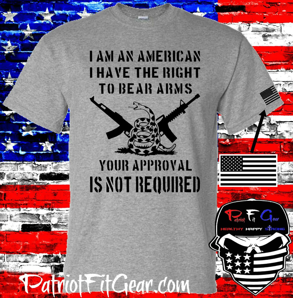 t-shirt,I Am An American,Right To Bear Arms,Gun Rights,We The People,Gadsden,2A