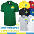 Pray For Ukraine Embroidered Polo Support  Stand Ukrain Slogan Humanity Public