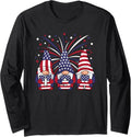 Patriotic Gnomes 4th Of July USA Design Funny July Long Sleeve Tshirt