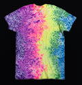 *New* 2XL - Sm Handmade Tie Dye, Rainbow White Cruncht Crinkle, Crew or V-Neck