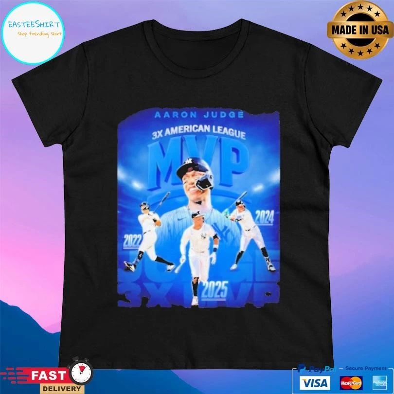 New York Yankees Aaron Judge 3x American League Mvp T-shirts