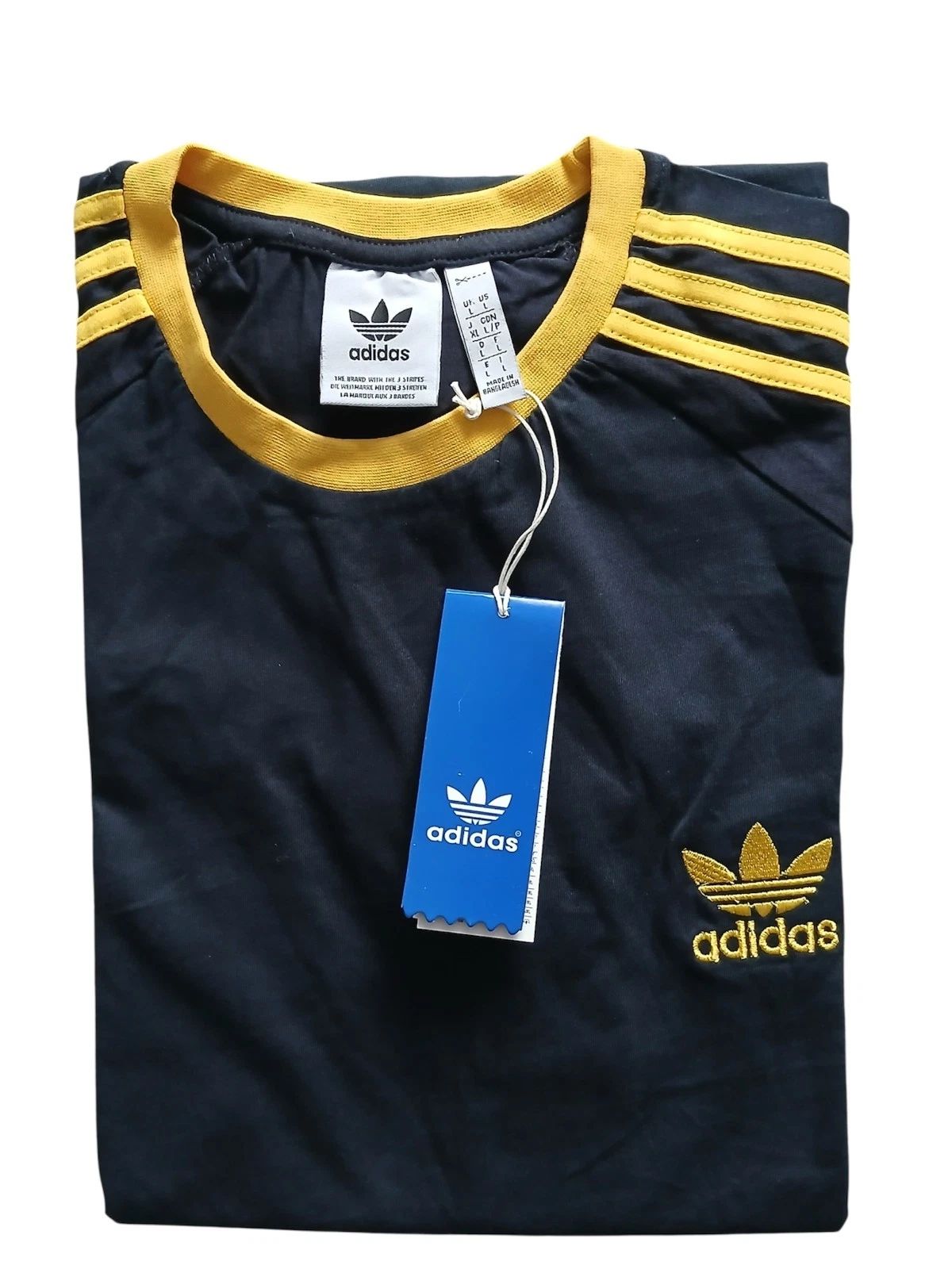 MEN'S ADIDAS ORIGINALS TEE SHORT SLEEVE CREW NECK THREE STRIPE T-SHIRT NEW
