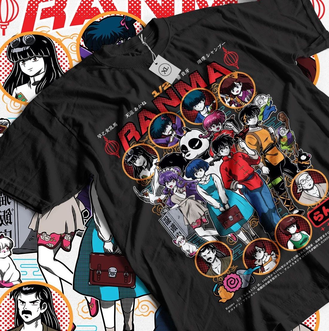 Ranma 1/2  T-shirt Shampoo RumikoTakahashi Girl Kawaii Funny Anime Tee All Size