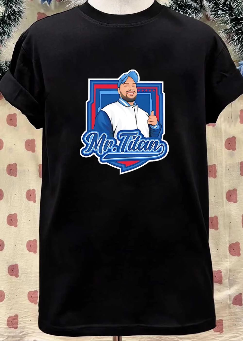 Mr Titan Man Wearing Hat Giving Thumbs Up Mr Titan shirt