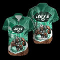 Personalized New York Jets Island Blitz Hawaiian Shirt