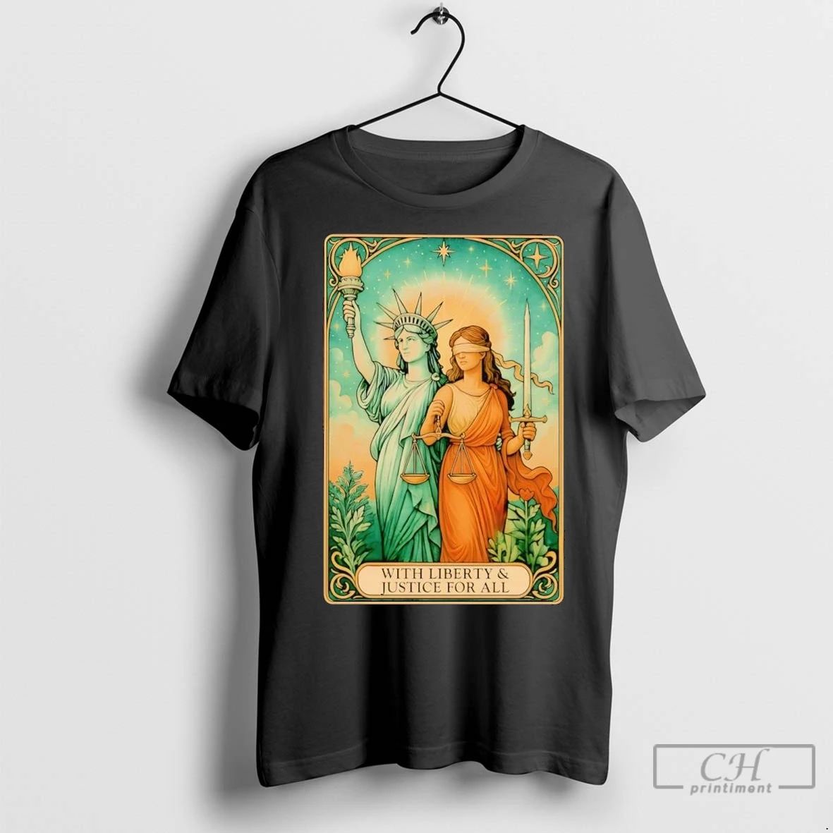 Premium With Liberty And Justice For All Tarot Card