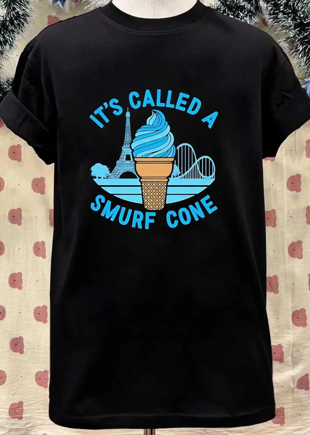 Ice Cream Eiffel Tower Amusement Park Shirt It Is Called a Smurf Cone T-Shirt
