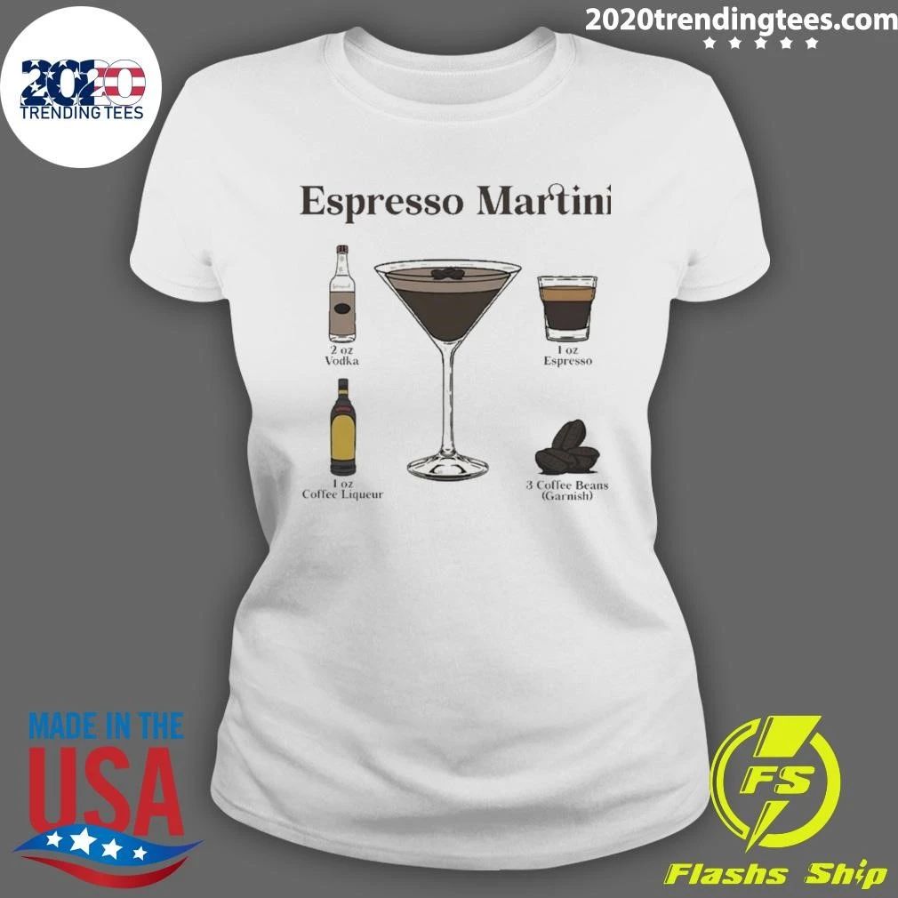 Espresso Martini Ingredients Cocktail Recipe Shirt