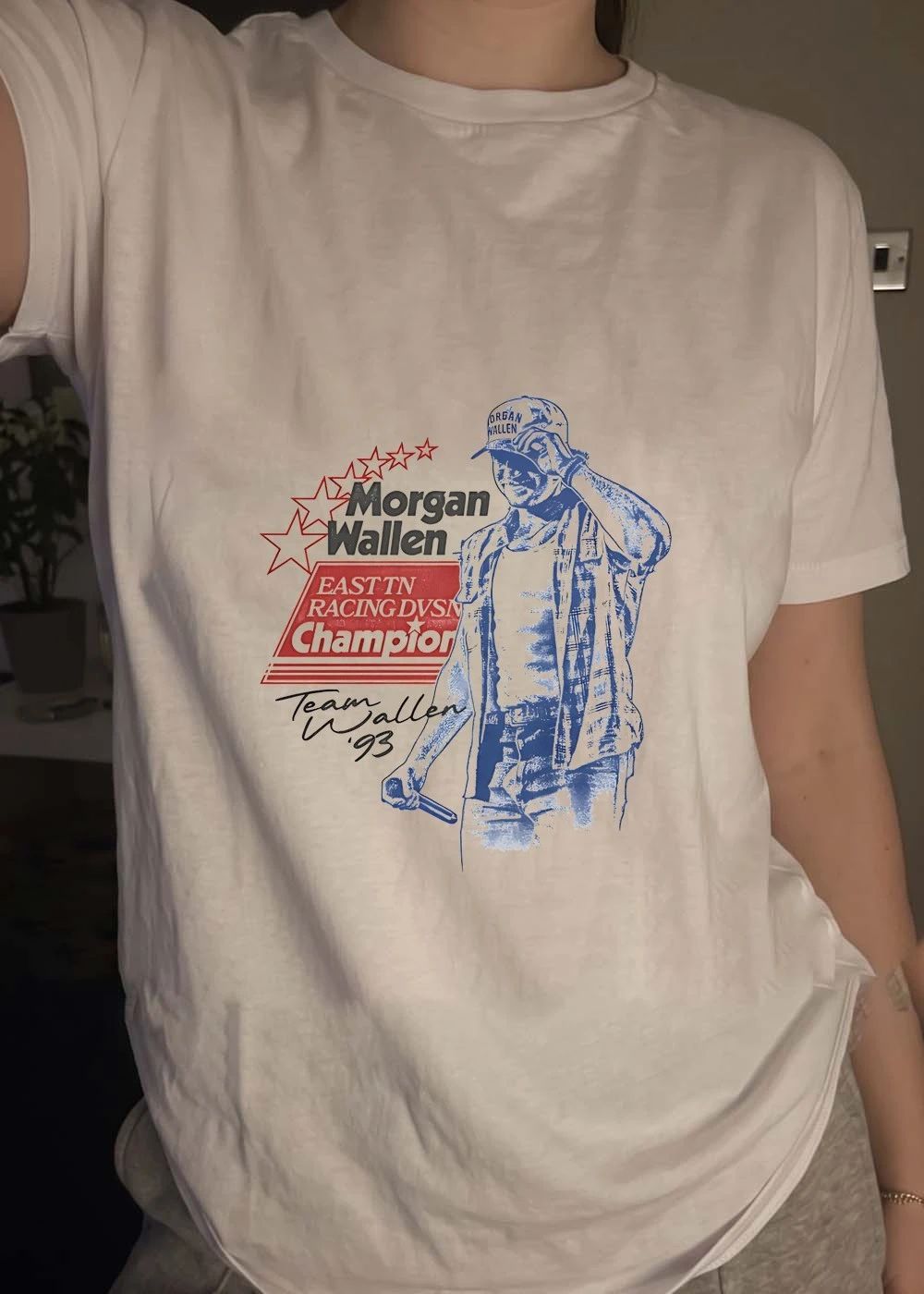 Team Wallen ’93 Morgan Wallen East TN Racing DVSN Champion T-Shirt