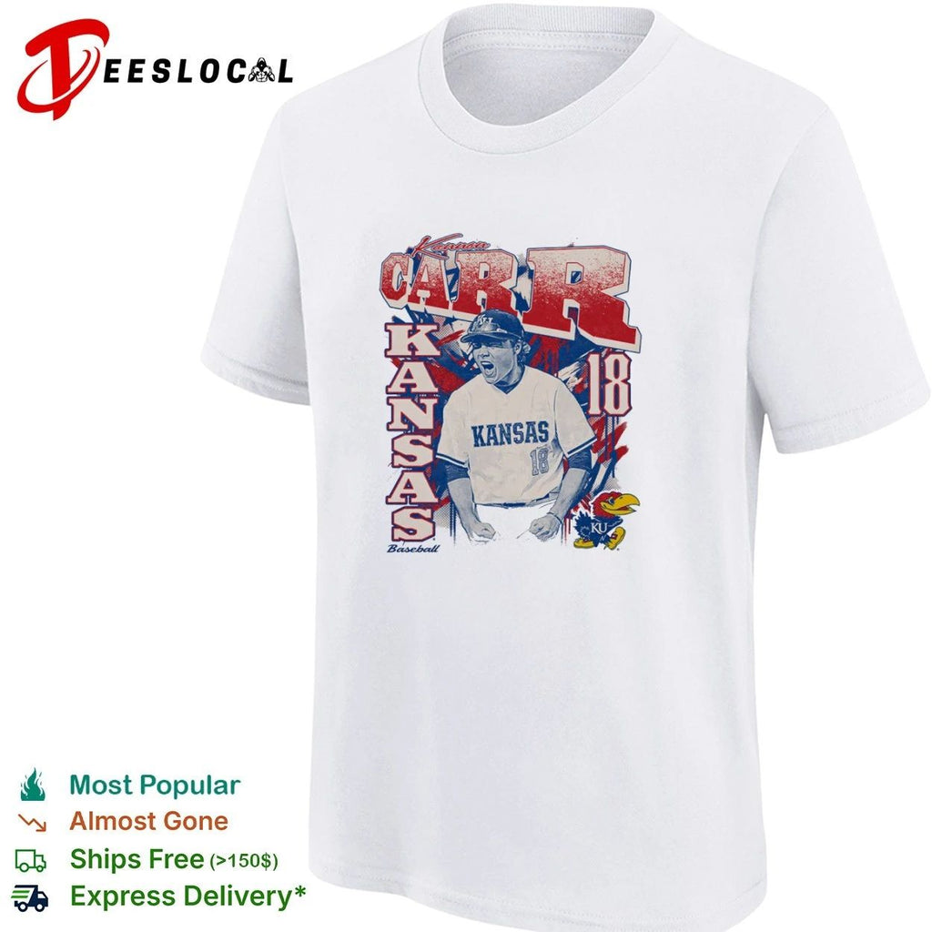 Kannon Carr Kansas Jayhawks Baseball 18 T-shirt