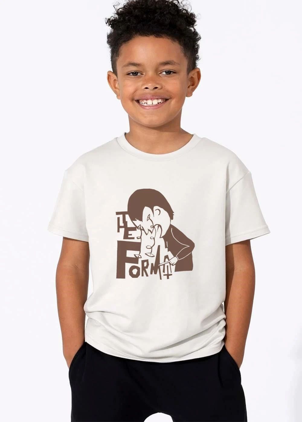The Format Cartoon Person Crying Squiggly Teardrops Brown Line Art shirt