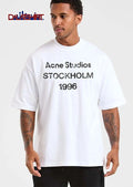 Acne Studios Stockholm 1996 Distressed Textured Typography shirt