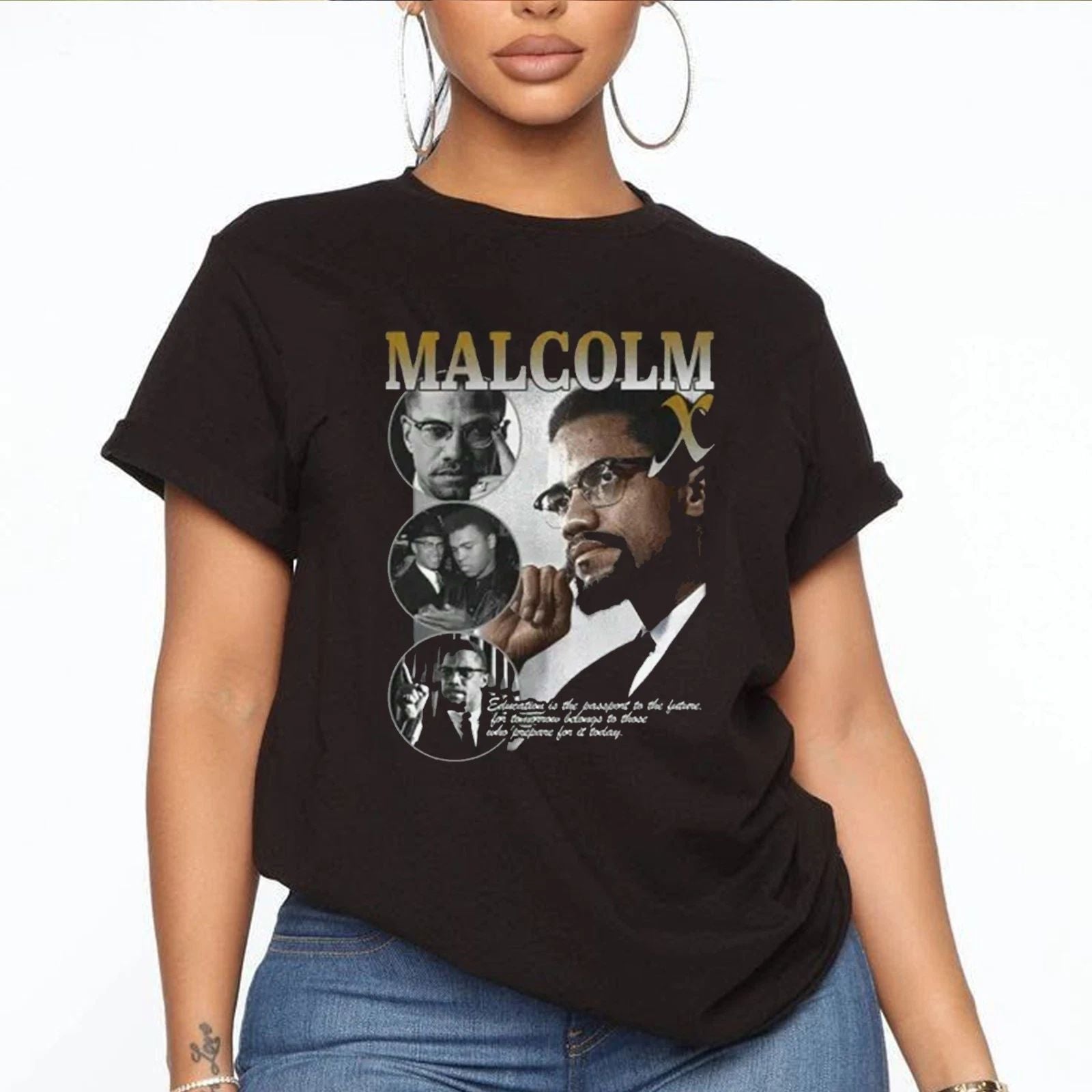 Retro Malcolm X Tee, Malcolm X Pride T-shirt, Black History, Black Lives Matter