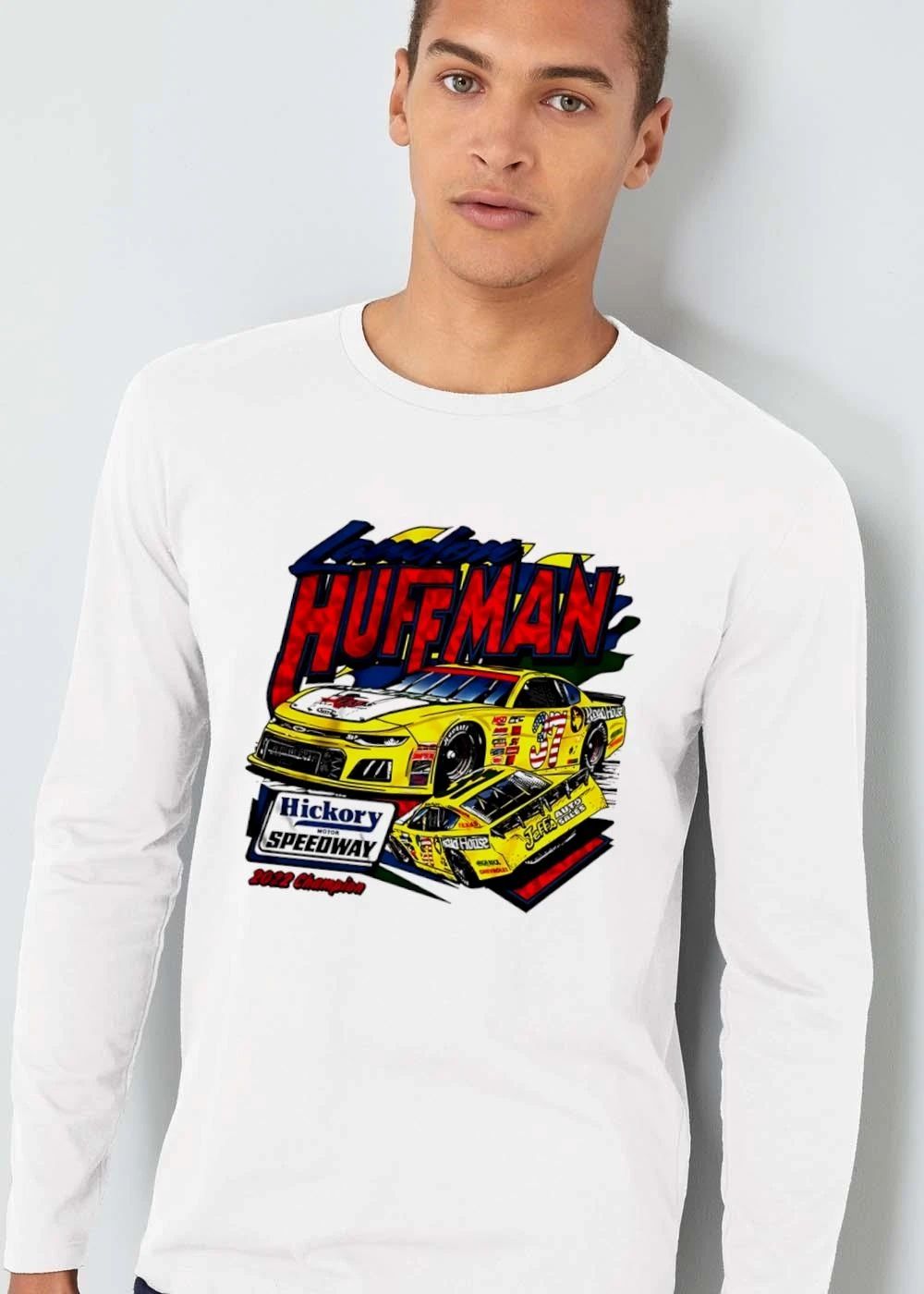 Hickory Motor Speedway Landon Huffman 2022 Champion Yellow Race Cars Illustration shirt