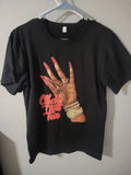 Black Tshirt With Clock That  Tea Print. Size S. # Cute