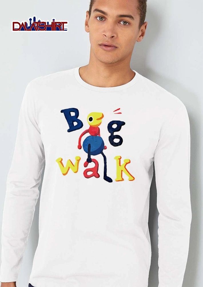 Big Walk Claymation Yellow Bird Sitting Colorful Letters shirt