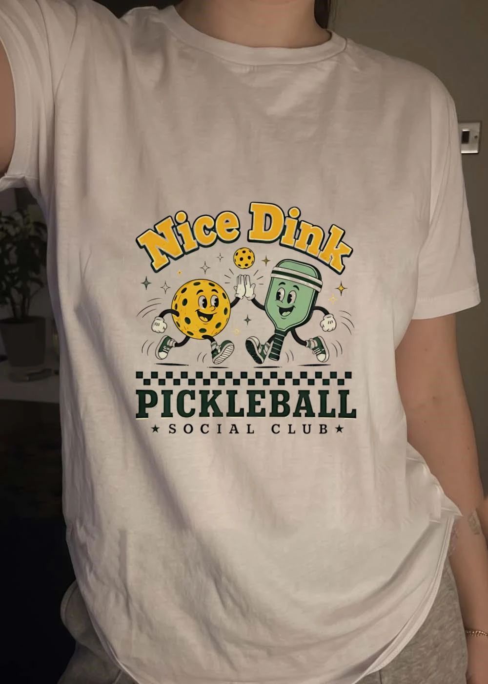 Pickleball Social Club Nice Dink High Five Retro Pickleball Shirt