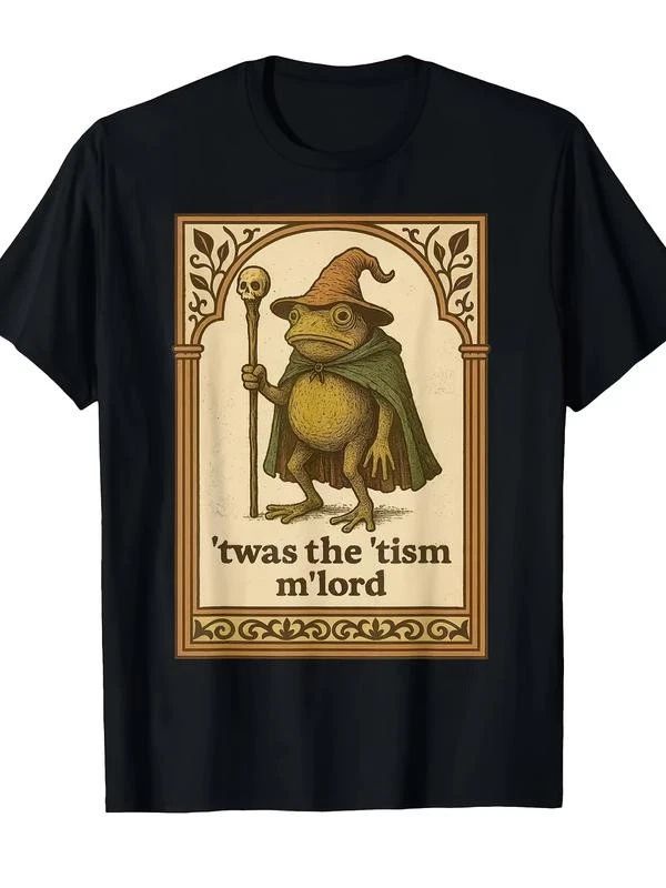 Men's Funny Wizard Frog Autism Consciousness T-shirt