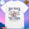 Cowgirl She Ride Through The Storm Psalm 465 T-shirts