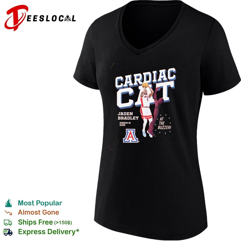 Jaden Bradley Arizona Wildcats Cardiac Cat at the Buzzer March 13 2026 T-shirt