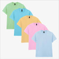 Mens 5-Pack Gildan Heavy Cotton T-Shirt Bundle Crew Neck Mens Gym Workwear