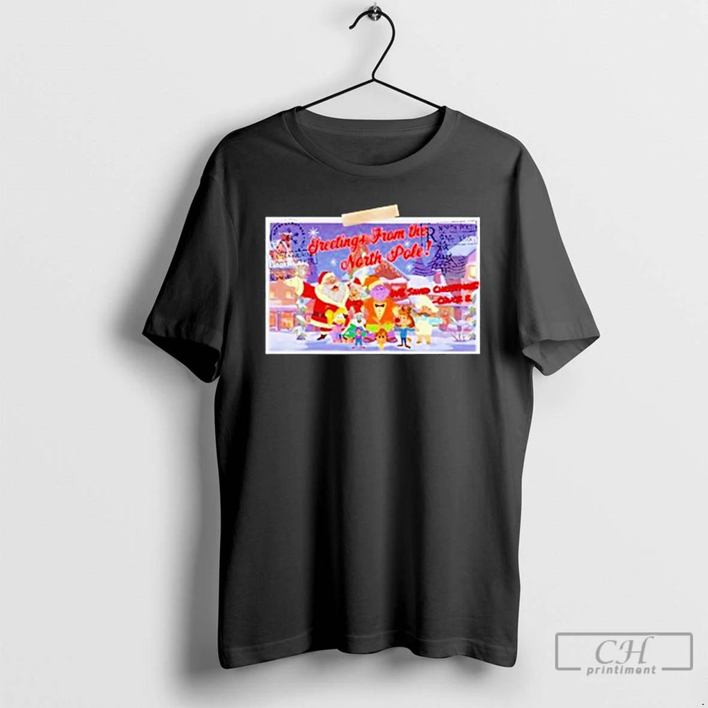 Premium Greetings From The North Pole Santa Christmas T Shirts