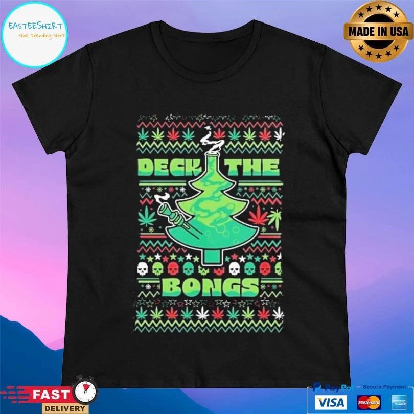 Santa Cypress Deck The Bongs T-shirts