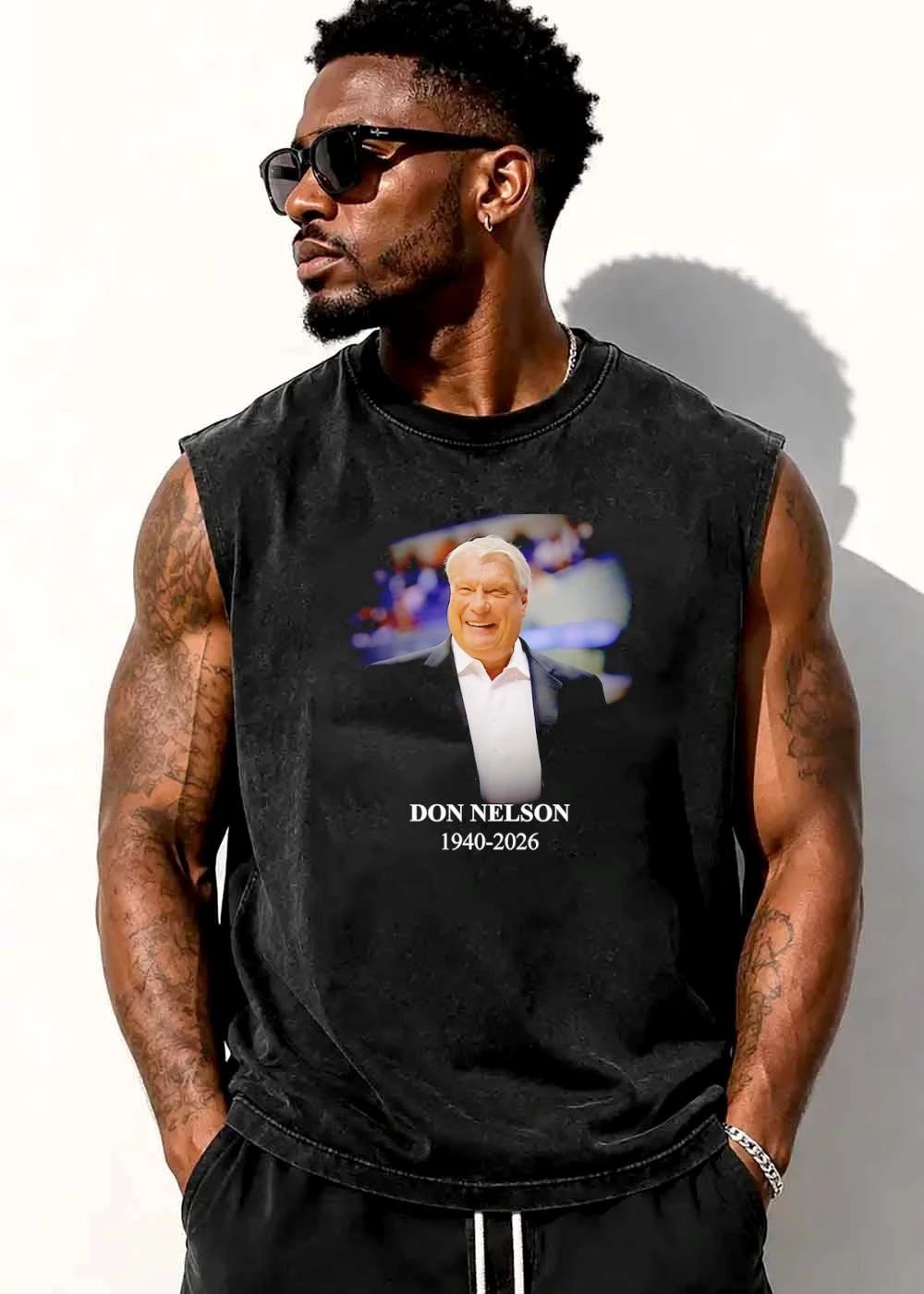 Don Nelson 1940 2026 Coach Photo Portrait Black Suit Dark Background shirt
