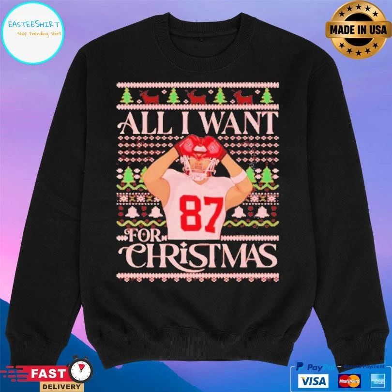 Travis Kelce All I Want For Christmas Kc Chiefs 2025 T-shirts