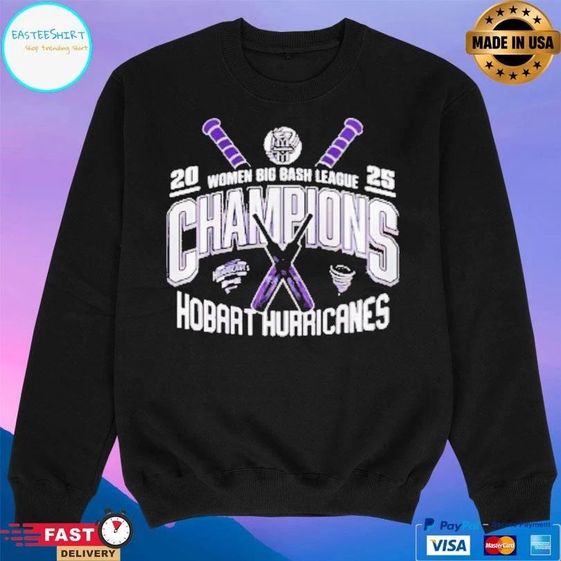 Women Big Bash League Champions Hobart Hurricanes 2025 T-shirts