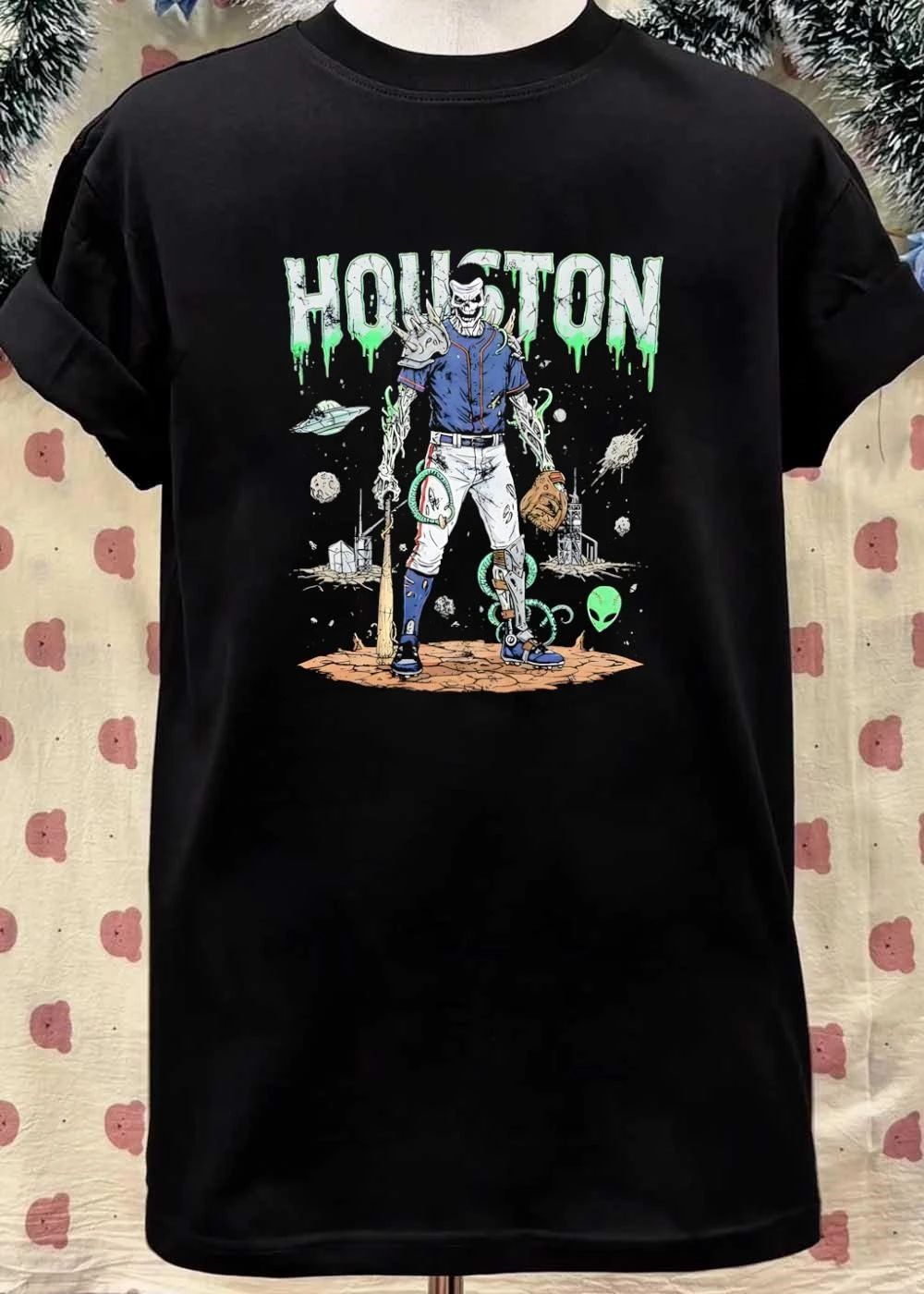 Space Zombie Baseball Fan Apparel Houston Astros T-Shirt