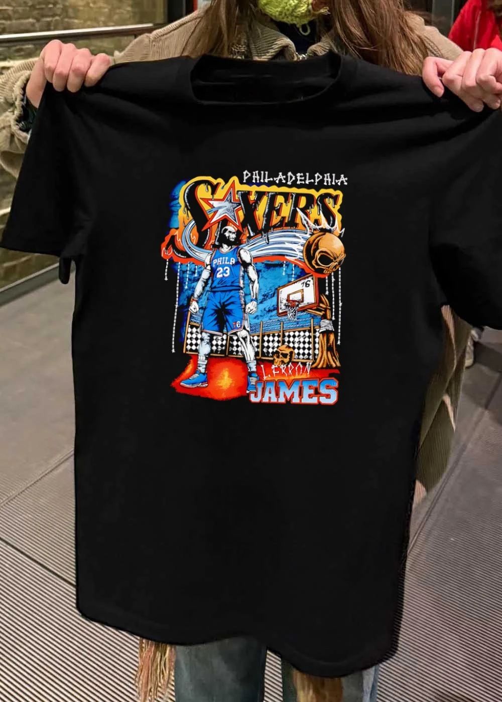 L.Ferron James Philadelphia Sixers Basketball Graphic shirt