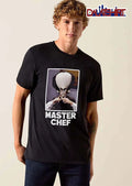 Master Chef Caricature Giant Head Man Suit Glasses Framed Poster shirt