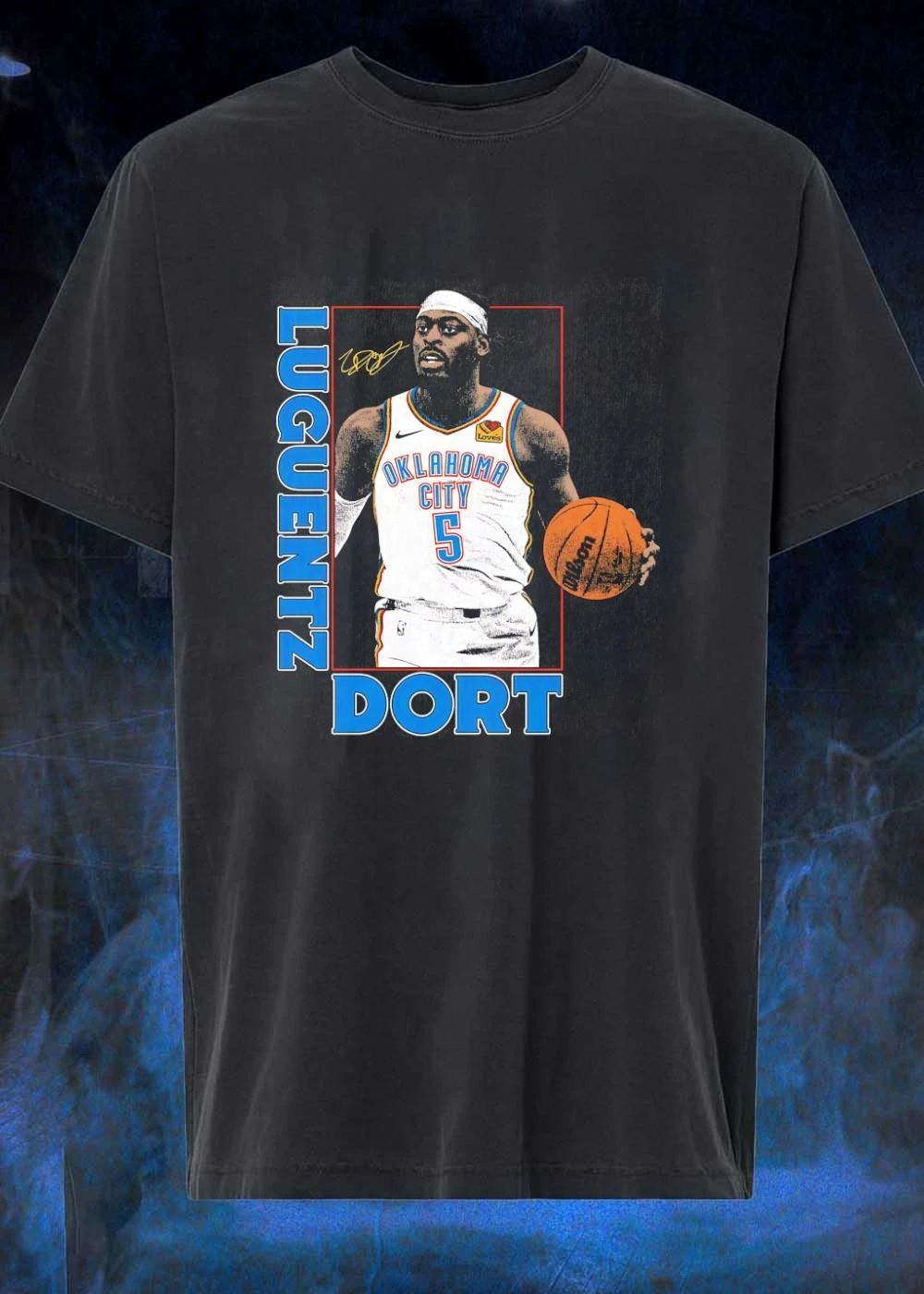 Luguentz Dort Autograph Oklahoma City Thunder Shirt