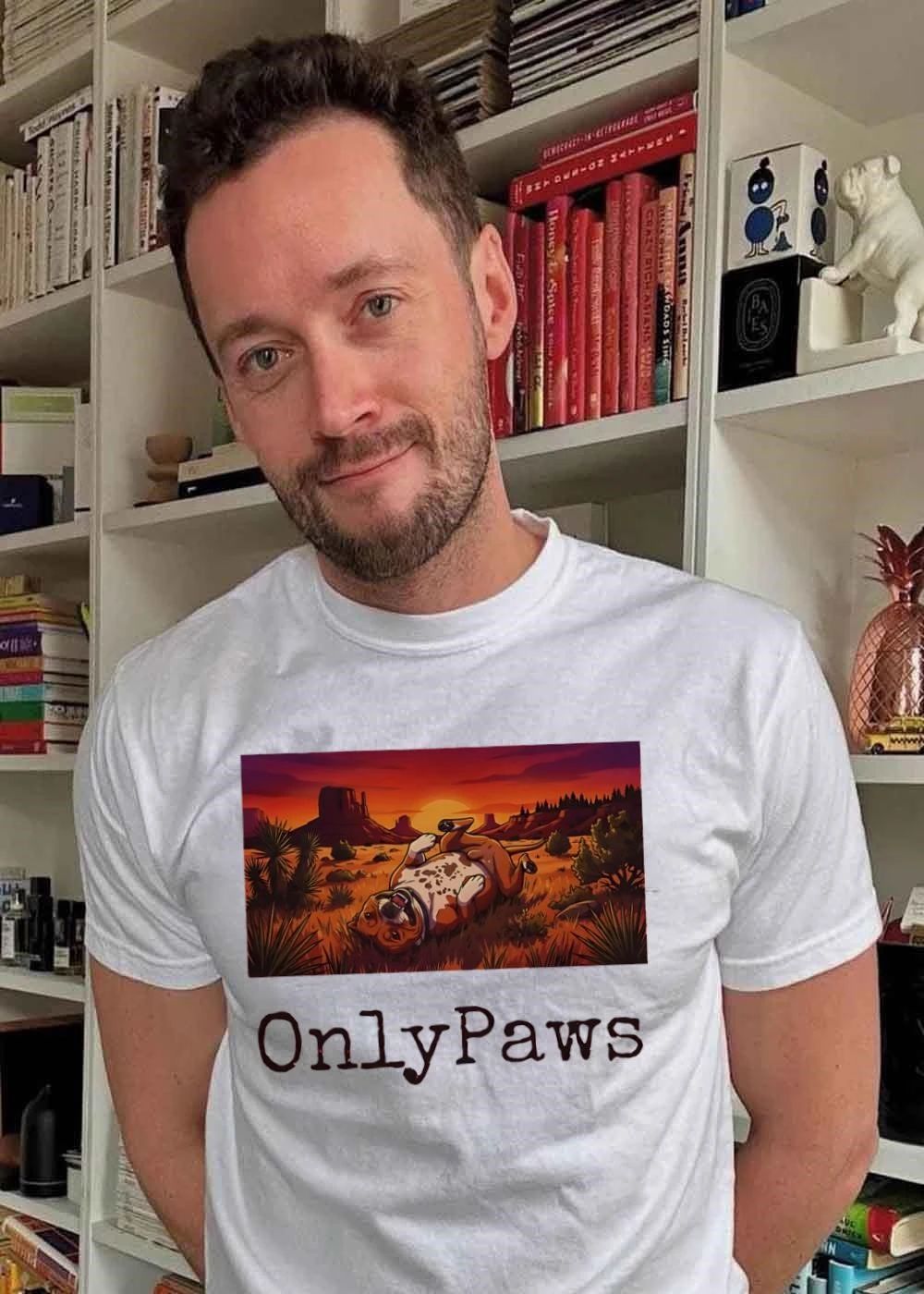 Desert Sunset Playful Pit Bull OnlyPaws shirt