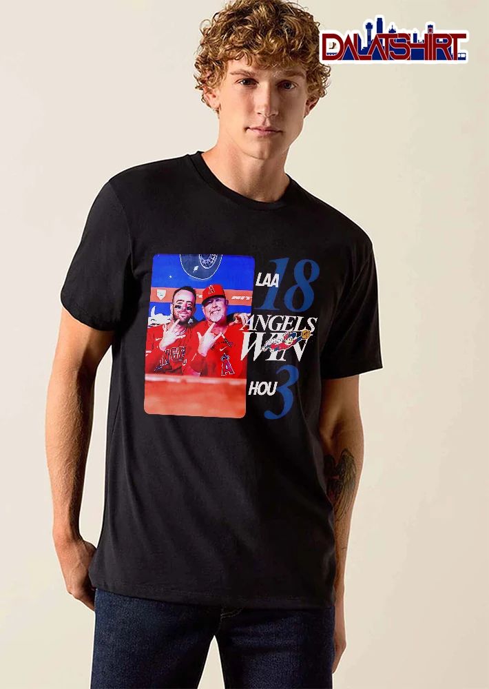 Los Angeles Angels MLB Laa 18 Win Hou 3 Photo Players Hand Signs shirt