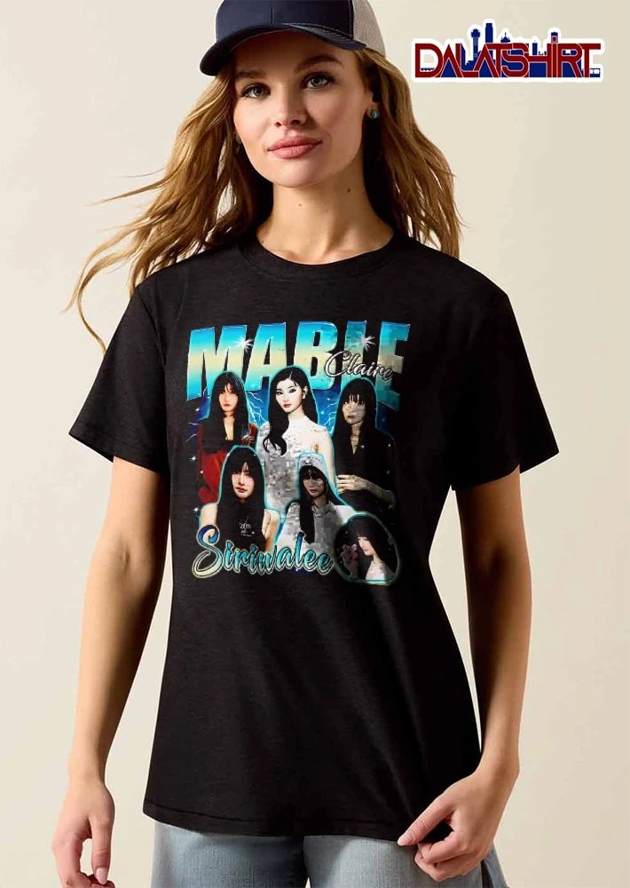 Mable Claire Siriwalee Retro Bootleg Woman Photo Collage Lightning shirt
