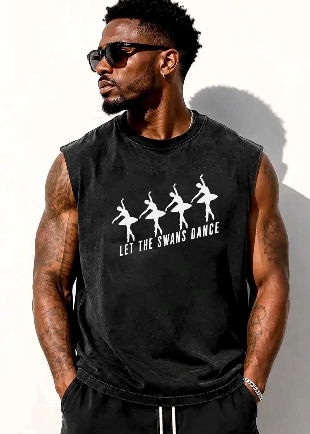 Let The Swans Dance Four White Ballerina Silhouettes Posing shirt