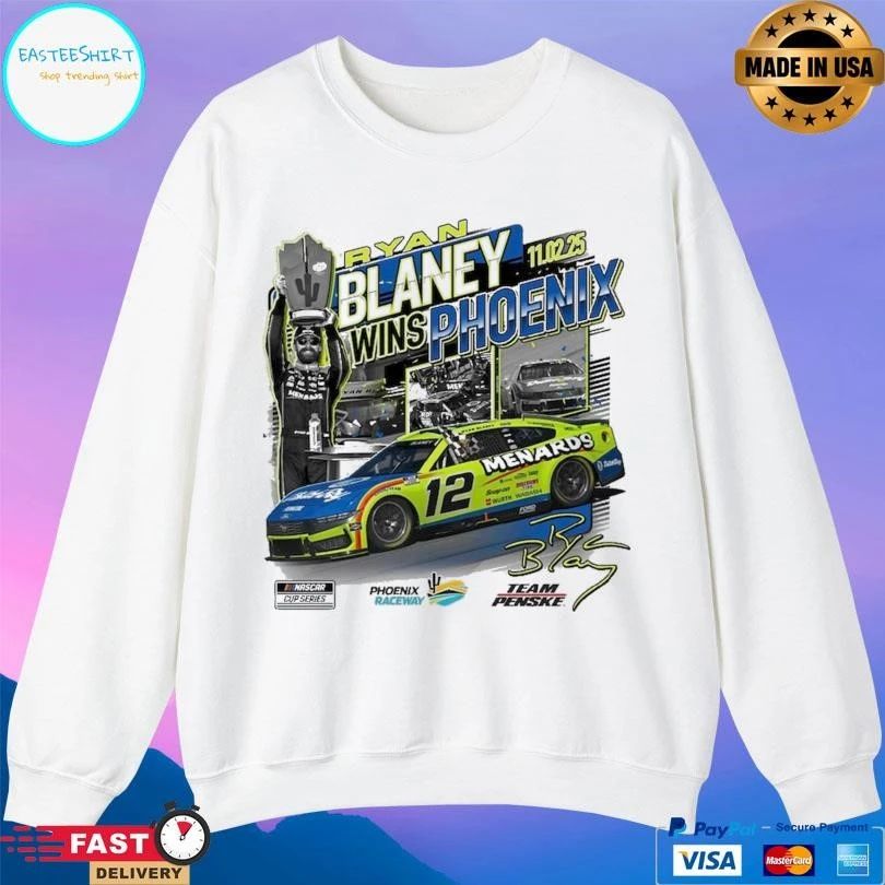 Ryan Blaney Checkered Flag Sports 2025 Nascar Cup Series Championship Race Winner T-shirts