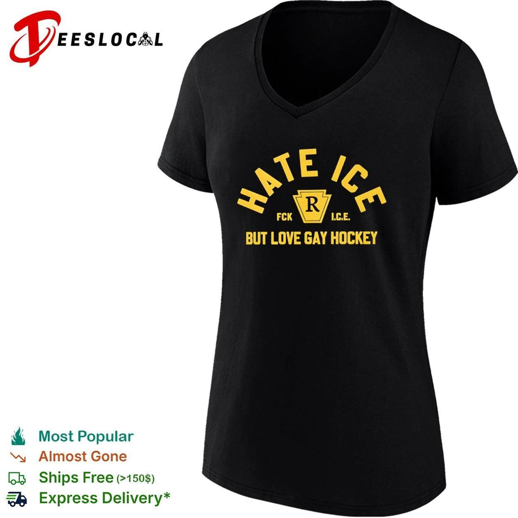 Hate Ice Fck ICE but Love Gay Hockey T-shirt