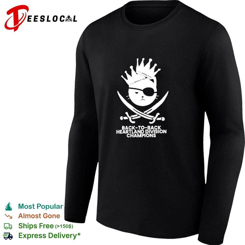 Back-to-Back Heartland Division Champions Cat Pirate T-shirt