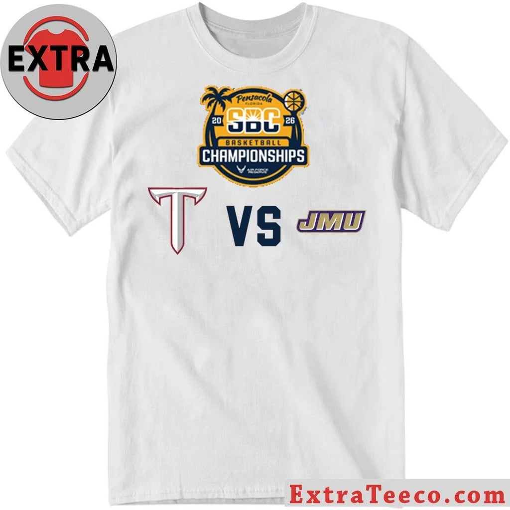 NCAA competition between Troy University and James Madison University Logo Shirt