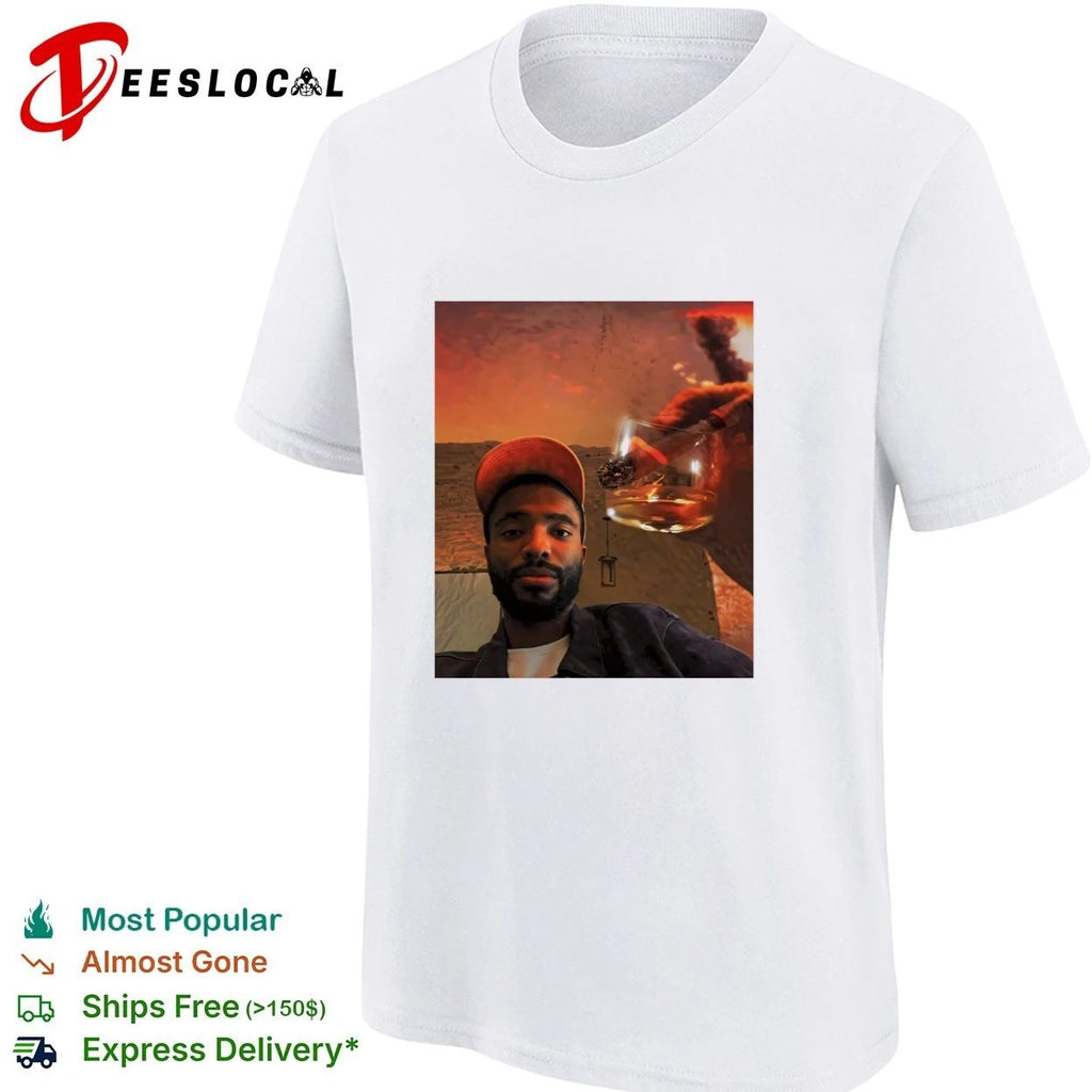 Mikal Bridges Phoenix Suns Cigar and Whiskey Glass T-shirt