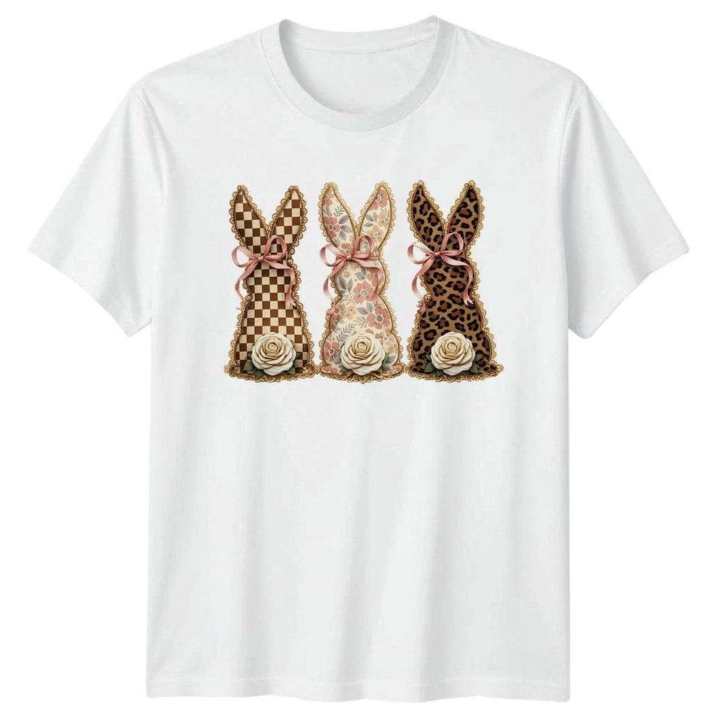 Womens T-Shirt Easter Bunny Spring Holiday Decor Easter Gift For Her