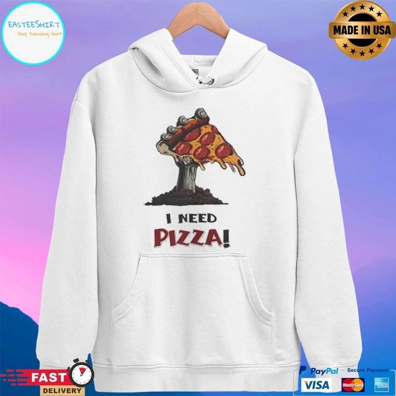 Zombie Hand With Pizza I Need Pizza T-shirts